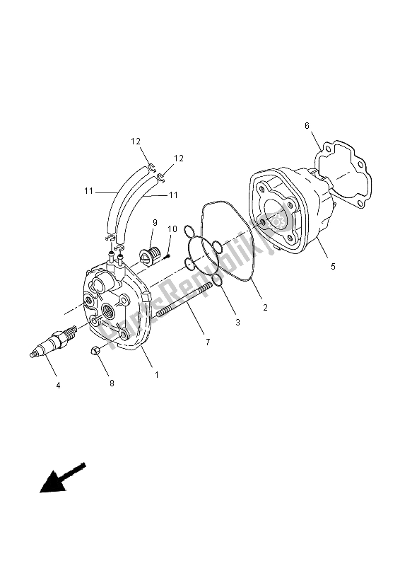 Toutes les pièces pour le Culasse du Yamaha NS 50N 2014