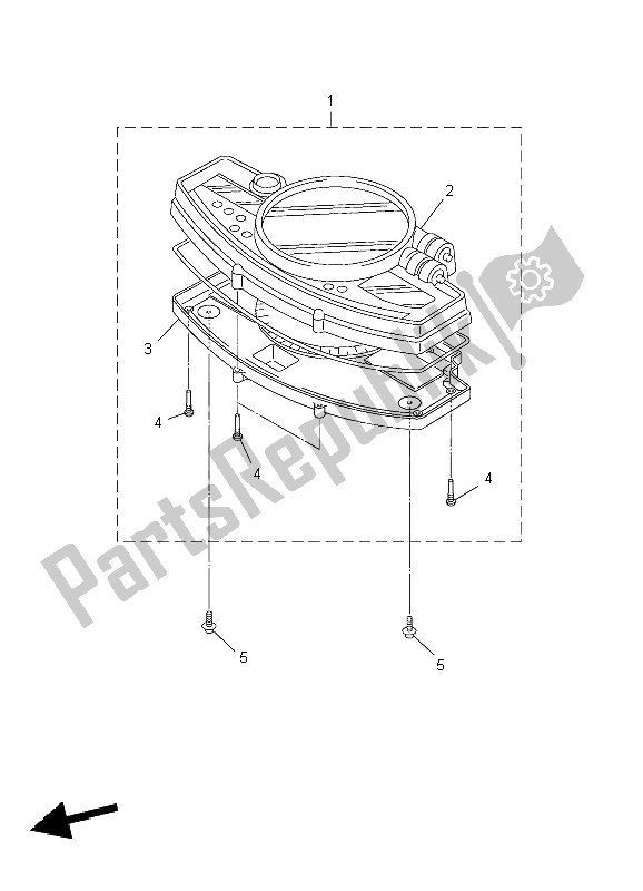 All parts for the Meter of the Yamaha YZF R1 1000 2004