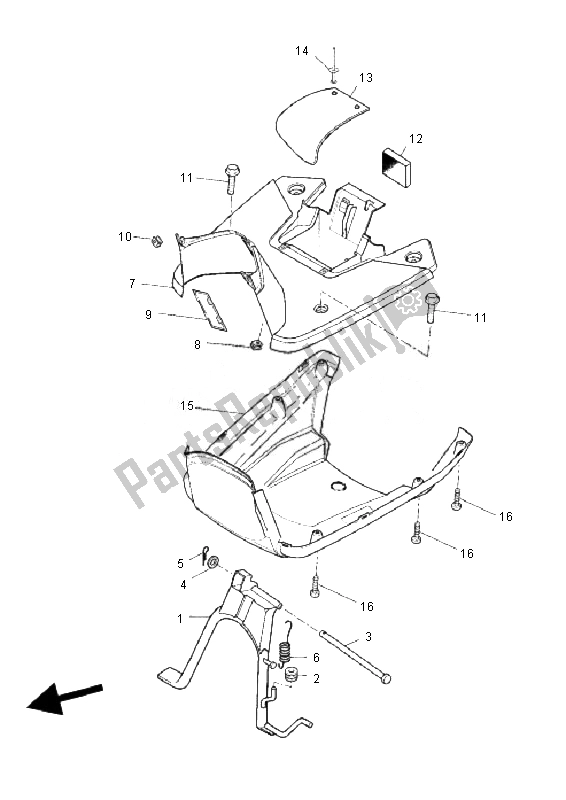 Wszystkie części do Podstawka I Podnó? Ek Yamaha EW 50N Slider 2010