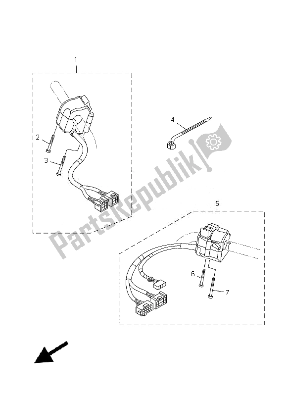 Todas las partes para Interruptor De Palanca Y Palanca de Yamaha XT 1200 ZE 2014