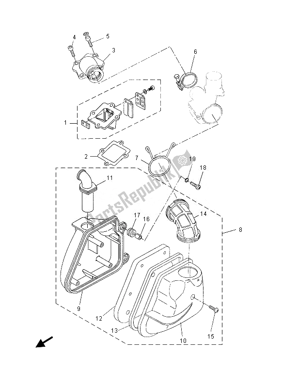 Todas las partes para Consumo de Yamaha YN 50 2013