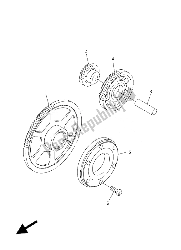 All parts for the Starter of the Yamaha FJR 1300A 2014