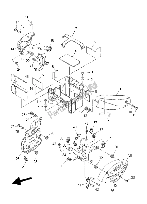 Wszystkie części do Boczna Ok? Adka Yamaha XVS 950A 2011