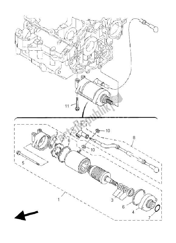 Todas las partes para Motor De Arranque de Yamaha TDM 900A 2008