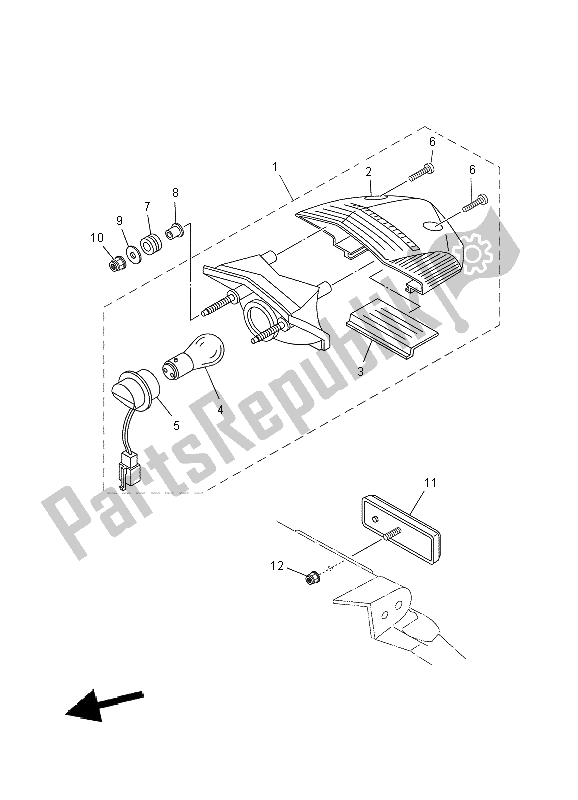 Wszystkie części do ? Wiat? A Tylne Yamaha XT 660X 2004