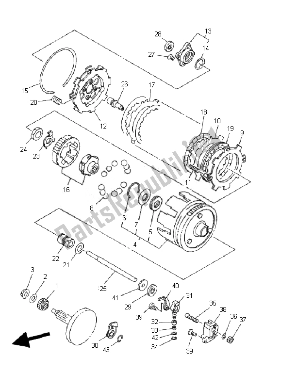 Tutte le parti per il Frizione del Yamaha YFM 80R 2007