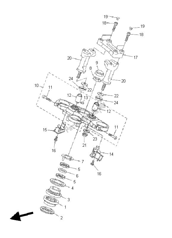 Toutes les pièces pour le Pilotage du Yamaha FZ1 SA Fazer 1000 2011