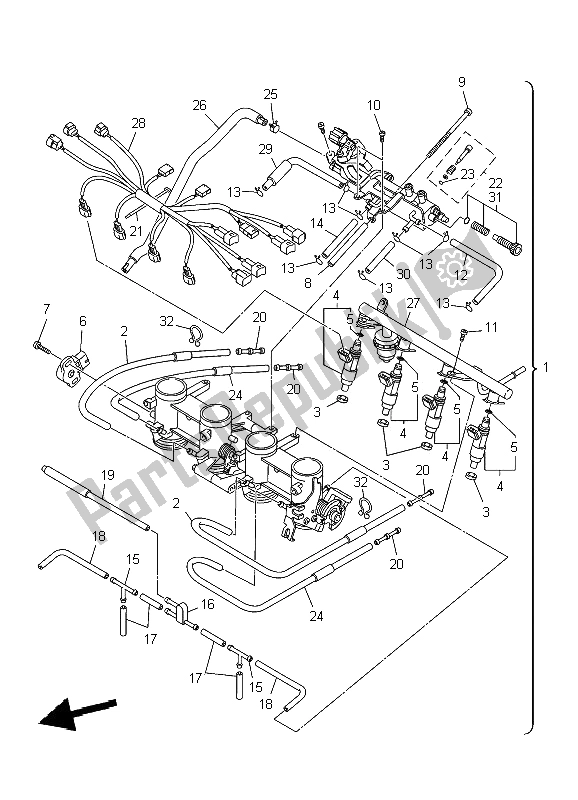 Wszystkie części do Wlot 2 Yamaha XJ6 NA 600 2009