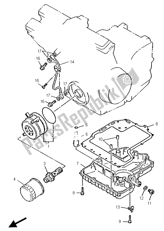 Toutes les pièces pour le Refroidisseur D'huile du Yamaha YZF 600R Thundercat 1996