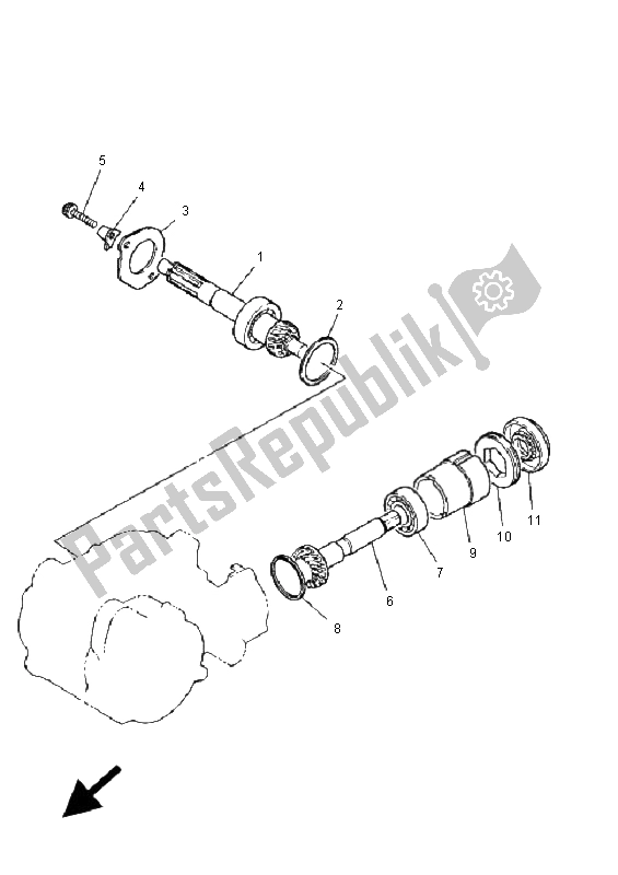 All parts for the Transmission of the Yamaha PW 50 2001