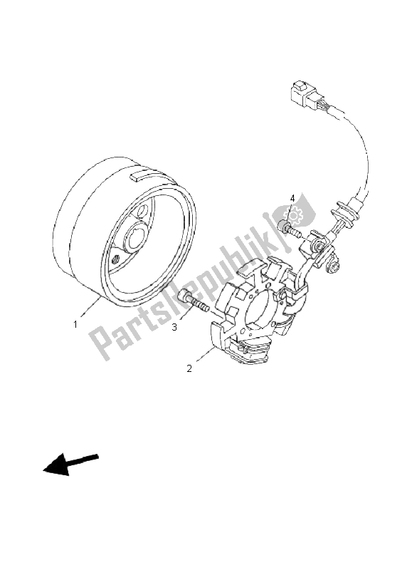 All parts for the Generator of the Yamaha TT R 125 SW LW 2008