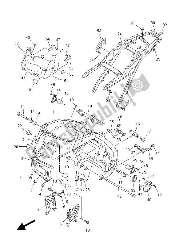 Todas las partes para Marco de Yamaha VMX 17 1700 2012