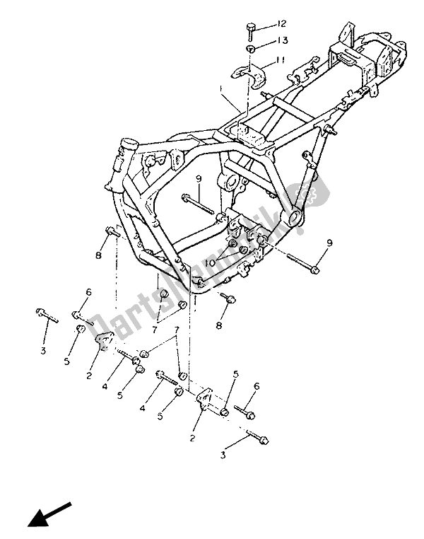 Toutes les pièces pour le Cadre du Yamaha XJ 900 1990