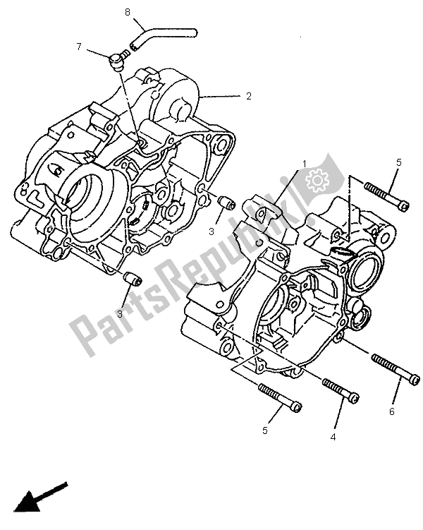 Toutes les pièces pour le Carter du Yamaha YZ 80 LC 1995