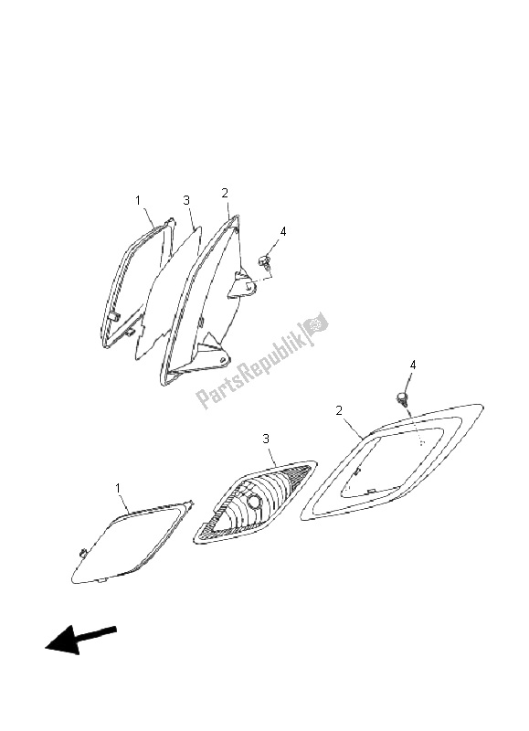 All parts for the Headlight of the Yamaha YFM 80R 2006