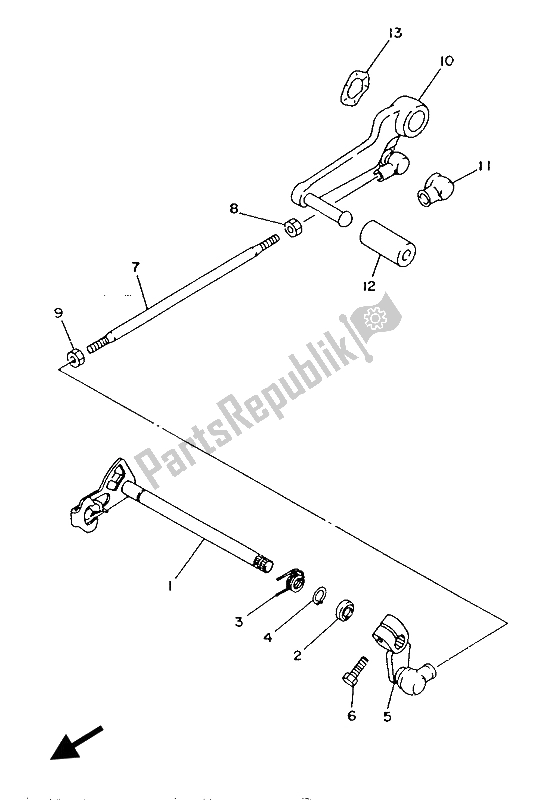 Tutte le parti per il Albero Del Cambio del Yamaha TZR 125 1993