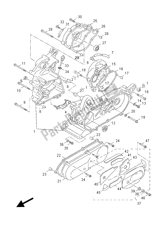 Alle onderdelen voor de Carter van de Yamaha YN 50F 2012
