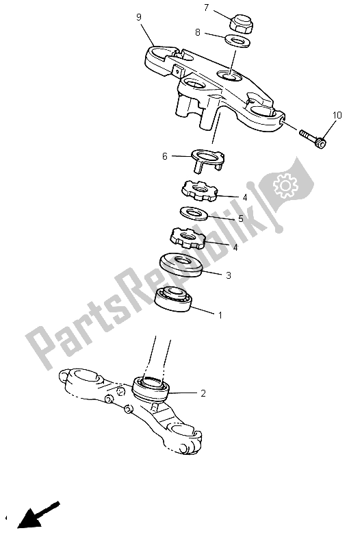 Todas las partes para Direccion de Yamaha YZF 600R Thundercat 1999