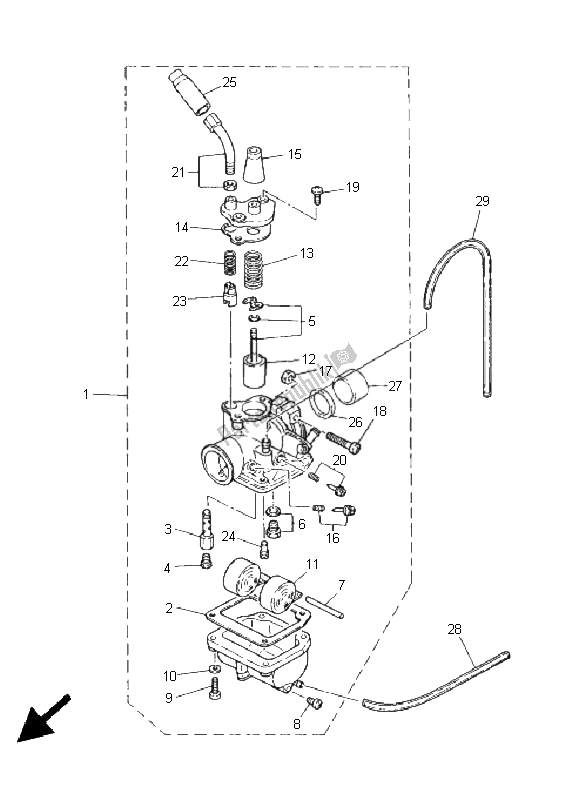 Toutes les pièces pour le Carburateur du Yamaha PW 80 2005