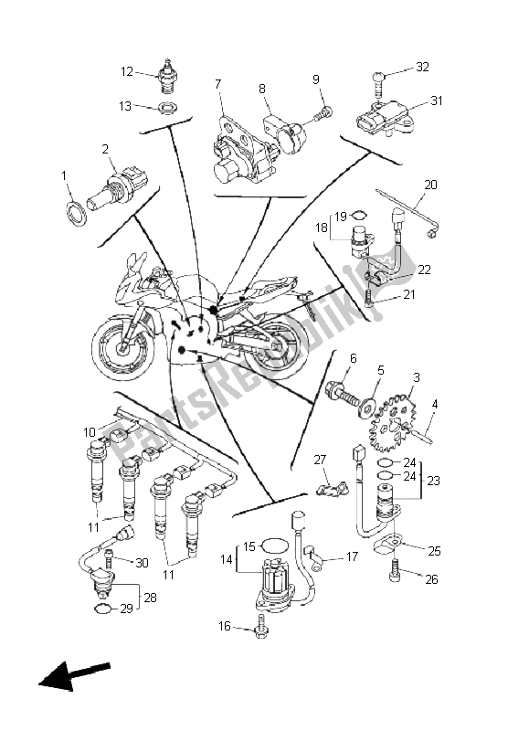 All parts for the Electrical 1 of the Yamaha FZ1 S Fazer 1000 2011