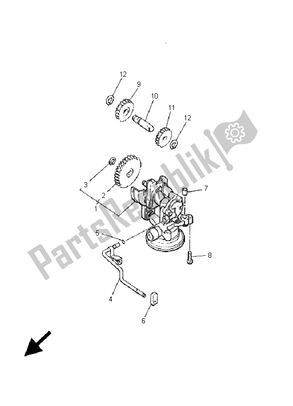 All parts for the Oil Pump of the Yamaha V MAX 12 1200 2001