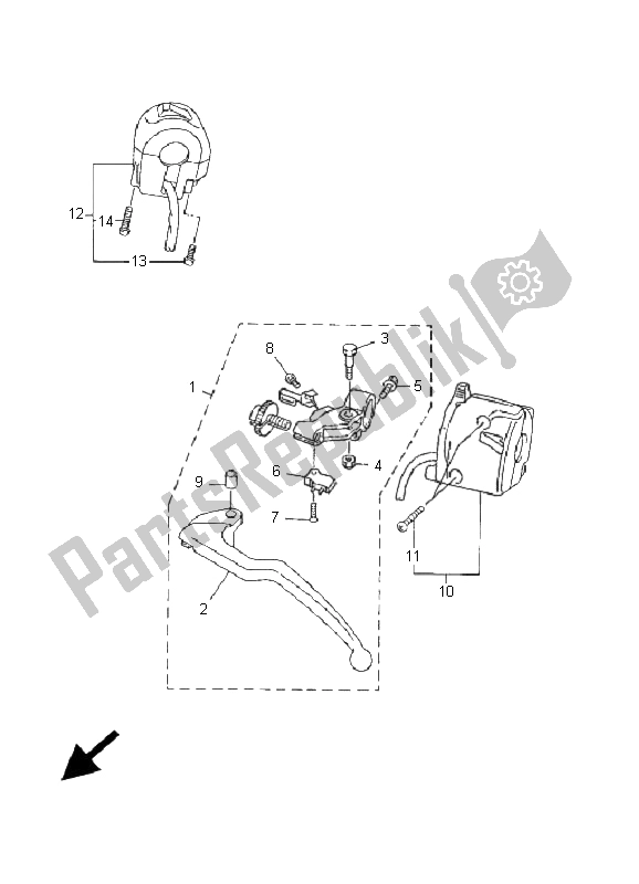 Tutte le parti per il Impugnatura Interruttore E Leva del Yamaha YZF R6 600 2001