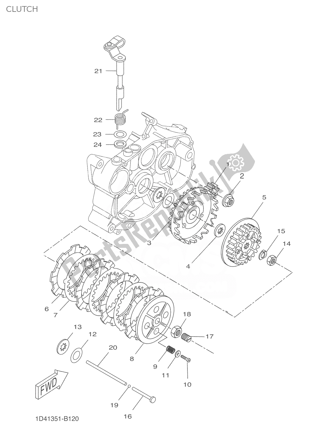 Tutte le parti per il Frizione del Yamaha DT 50 2006