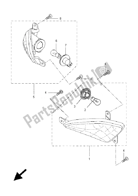 Wszystkie części do ? Wiat? O Migacza Yamaha VP 250 X City 2007