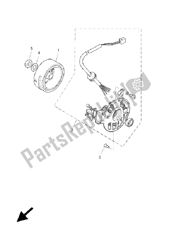 All parts for the Generator of the Yamaha YQ 50L Aerox Replica 2005