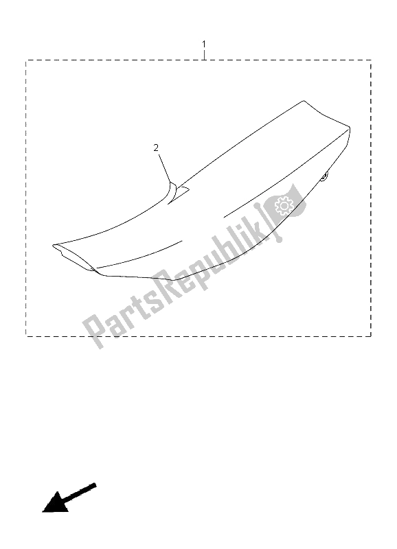 All parts for the Seat of the Yamaha YZ 450F 2012