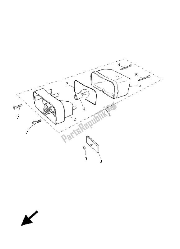 Tutte le parti per il Fanale Posteriore del Yamaha TZR 50 2005