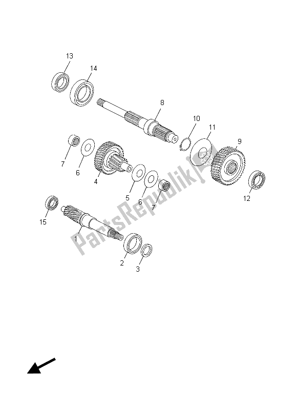 Todas las partes para Transmisión de Yamaha YP 125R 2015