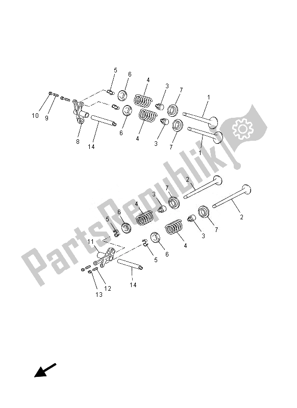 All parts for the Valve of the Yamaha YP 125 RA 2013