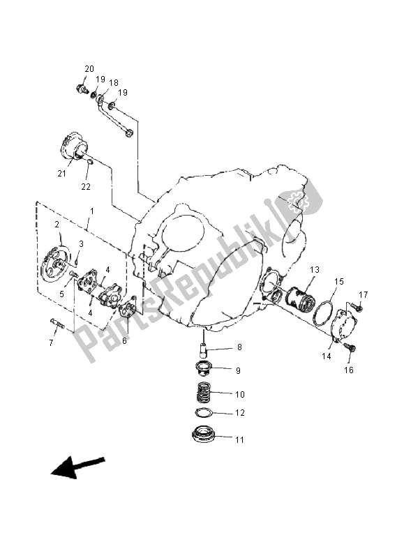 Wszystkie części do Pompa Olejowa Yamaha YFM 350 Warrior 2000