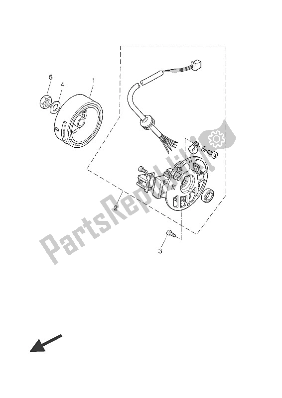 Todas as partes de Gerador do Yamaha YN 50 2016