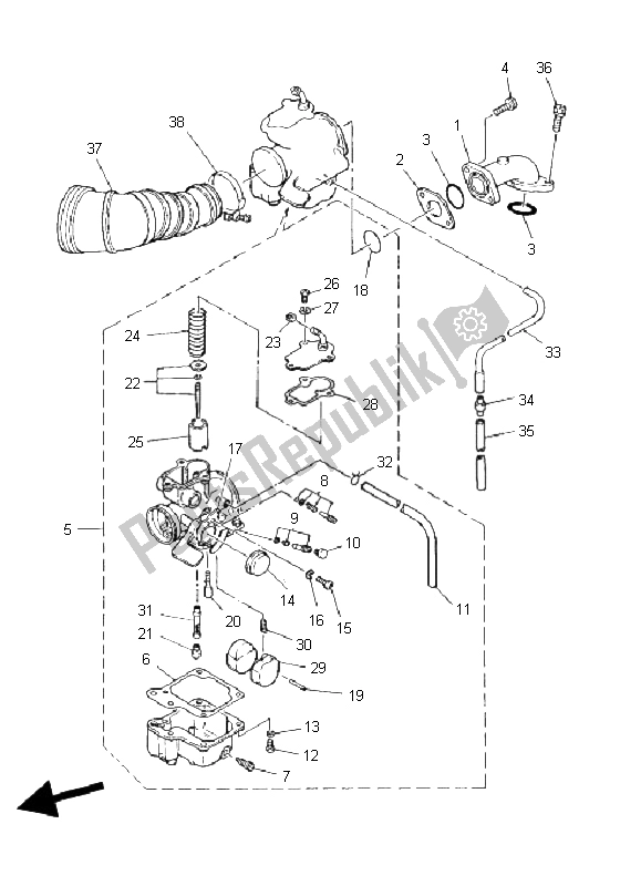 Todas las partes para Consumo de Yamaha YFM 80R 2006