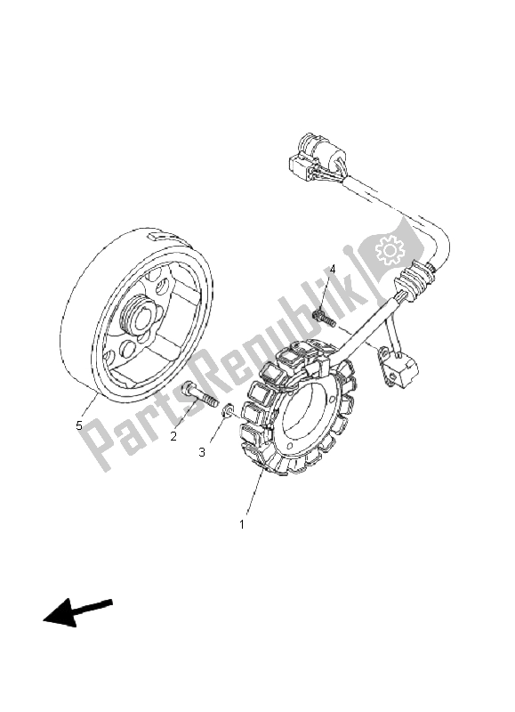 Tutte le parti per il Generatore del Yamaha YFM 350X Wolverine 2X4 2006