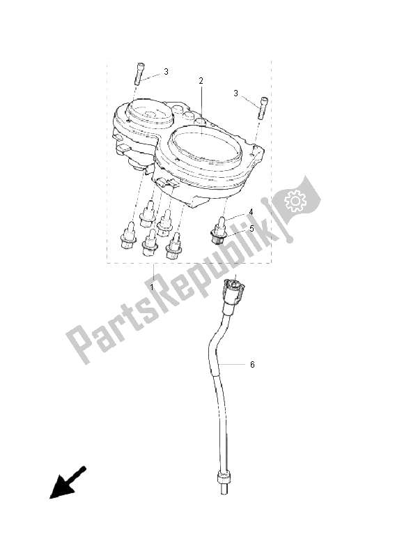 All parts for the Meter of the Yamaha YQ 50L Aerox Replica 2005