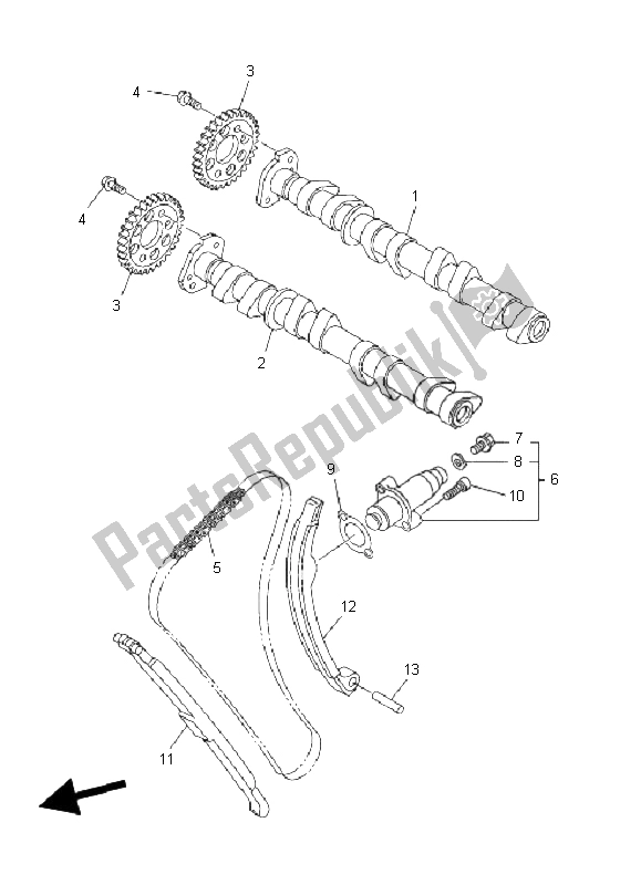 Todas las partes para árbol De Levas Y Cadena de Yamaha FZ6 S 600 2006