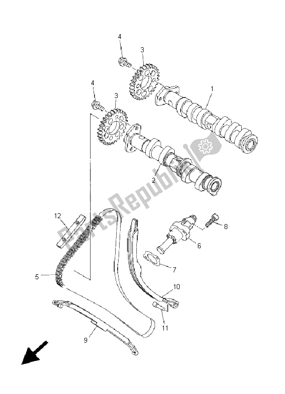 Todas las partes para árbol De Levas Y Cadena de Yamaha TDM 900 2005