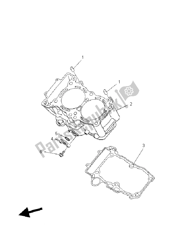 All parts for the Cylinder of the Yamaha XT 1200Z Tenere 2011