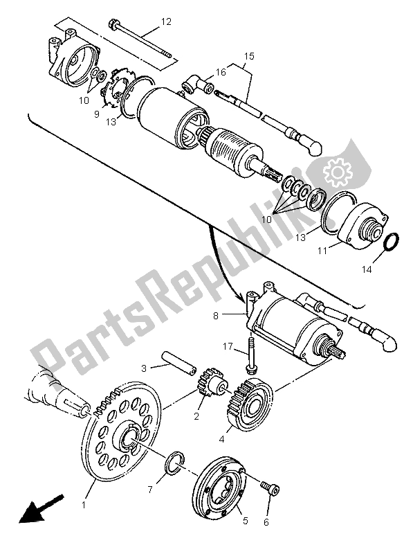 Todas las partes para Embrague De Arranque de Yamaha TDM 850 1997