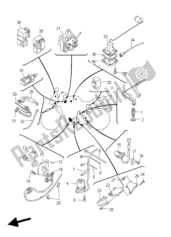 Todas las partes para Eléctrico 2 de Yamaha FZS 1000 Fazer 2002