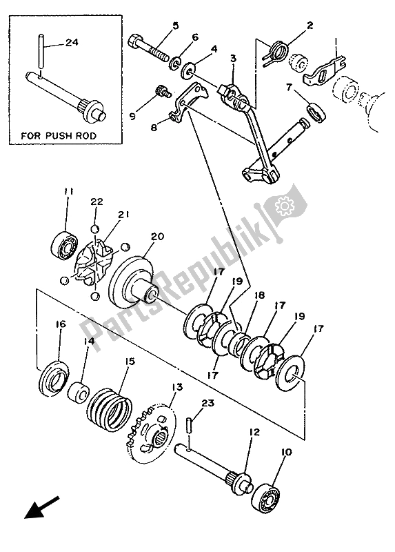 Toutes les pièces pour le Gouverneur du Yamaha YZ 250 LC 1992