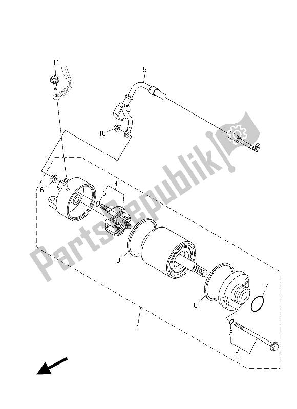 Tutte le parti per il Motore Di Avviamento del Yamaha MT 09 900 2015