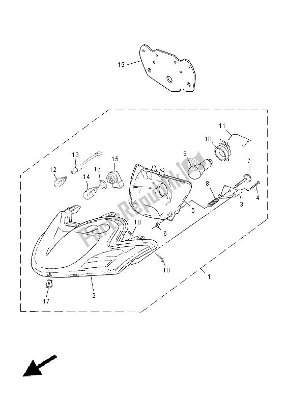 Toutes les pièces pour le Phare du Yamaha CS 50M 2015