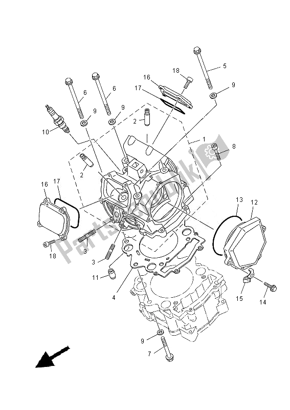 Tutte le parti per il Testata del Yamaha XT 660R 2014