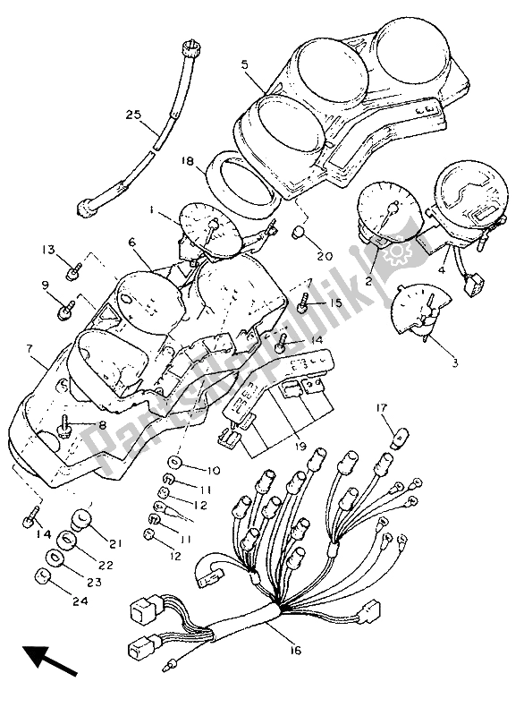 Toutes les pièces pour le Mètre du Yamaha XJ 900 1990