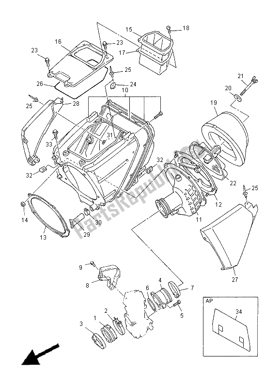 Tutte le parti per il Presa del Yamaha WR 400F 2000