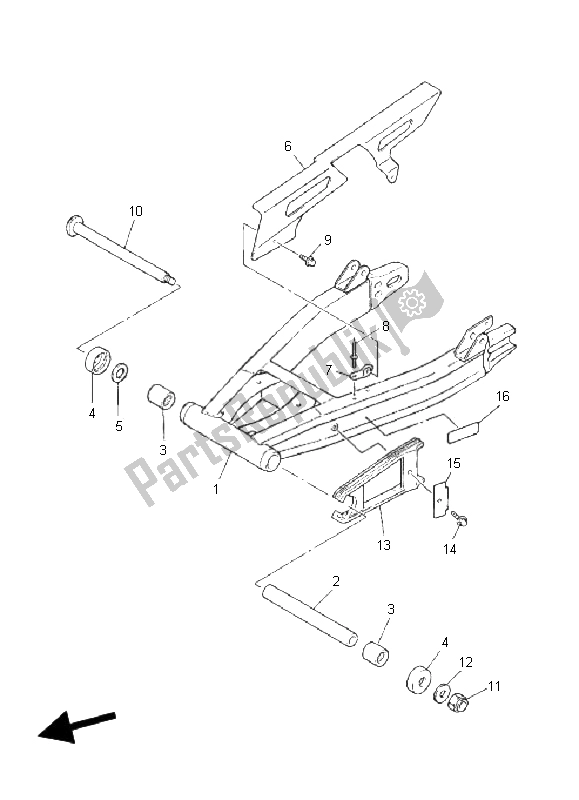 Todas las partes para Brazo Trasero Y Suspensión de Yamaha XJR 1300 2008